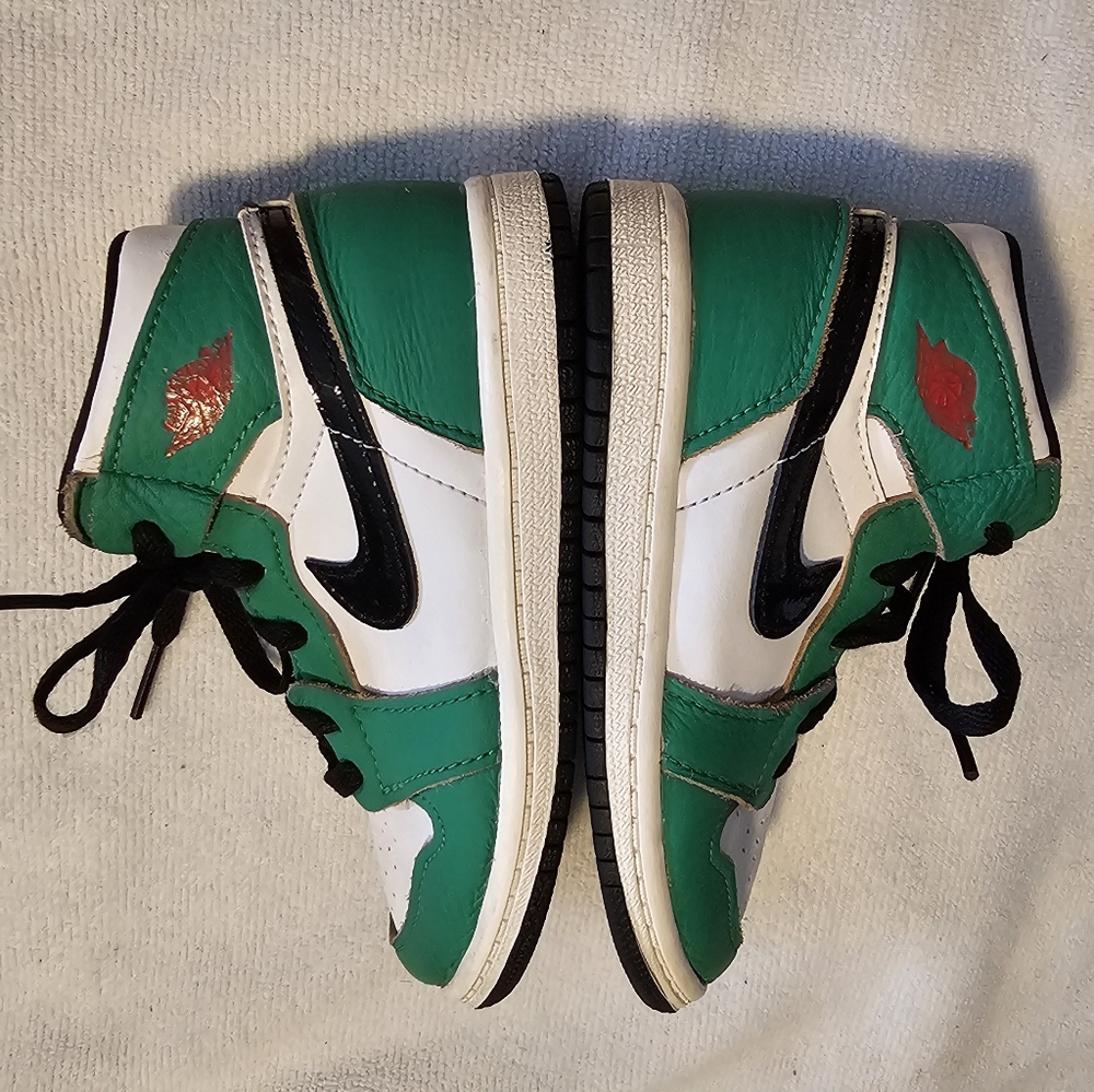 Nike Air Jordan Retro 1 High OG TD Lucky Green Nike Air Jordan 1 Toddler Size 9C - Picture 6 of 9
